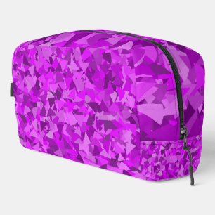 Bolsa de aseo con patrón de triángulo rosa púrpura