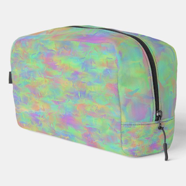 Bolsa de aseo con patrón multicolor abstracto (Esquina derecha)