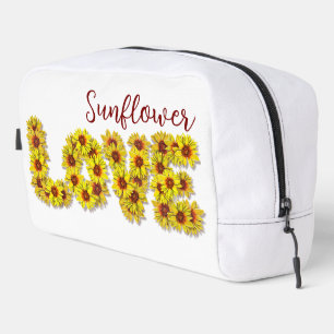 Bolsa de aseo cosmética de amor de girasol