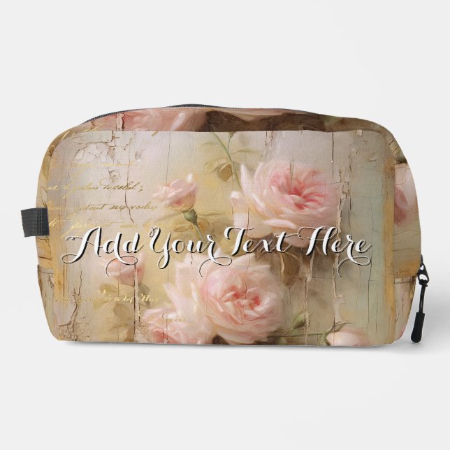 Bolsa de aseo cosmético personalizada de rosas rom (Anverso)