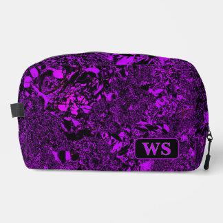 Bolsa de aseo de monograma púrpura vibrante