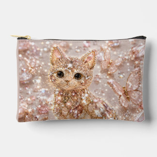 Bolsa de aseo estética con gato lindo de cristal b