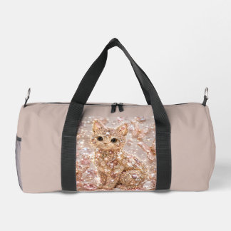 Bolsa de aseo estética con gato lindo de cristal b