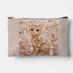 Bolsa de aseo estética de gato lindo con cristal b