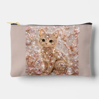 Bolsa de aseo estética de gato lindo con cristal b