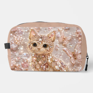 Bolsa de aseo estética de gato lindo con cristal b