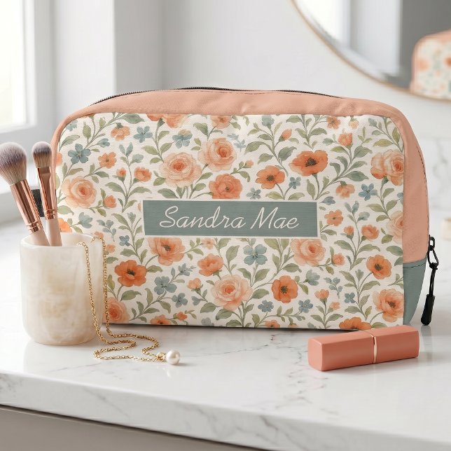 Bolsa de aseo floral francesa shabby chic adorable (Subido por el creador)