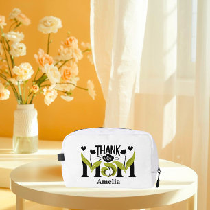 Bolsa de aseo floral personalizada 'Gracias Mamá'