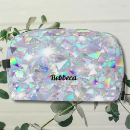 Bolsa de Aseo Geométrico Sparkly Monograma moderno