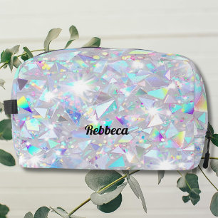 Bolsa de Aseo Geométrico Sparkly Monograma moderno