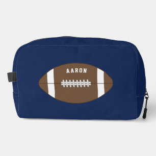 Bolsa de aseo personalizada de fútbol azul