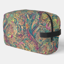 Bolsa de aseo Retro Hippie: Fantasía Mosaico
