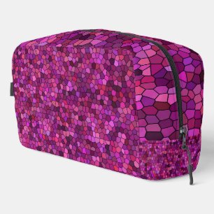 Bolsa de aseo rosa morado mosaico