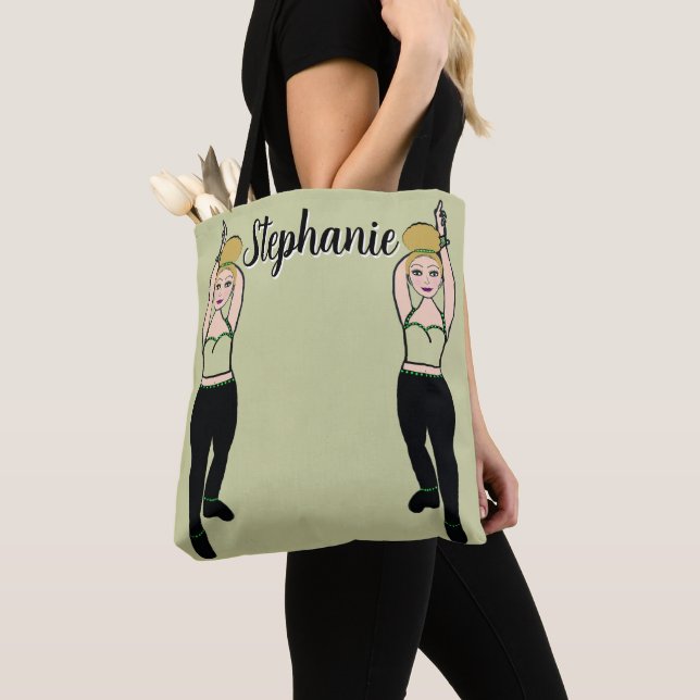 Bolsa de bailarina personalizada (minta) (Detalle)
