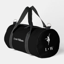 Bolsa de baile | Black Initials Name Duffle Bag