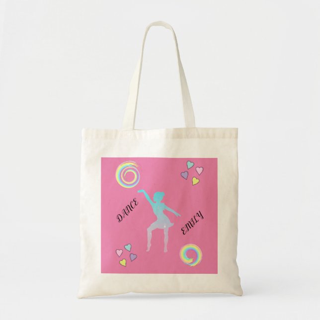 Bolsa de baile con corazones y remolinos. (Frente)