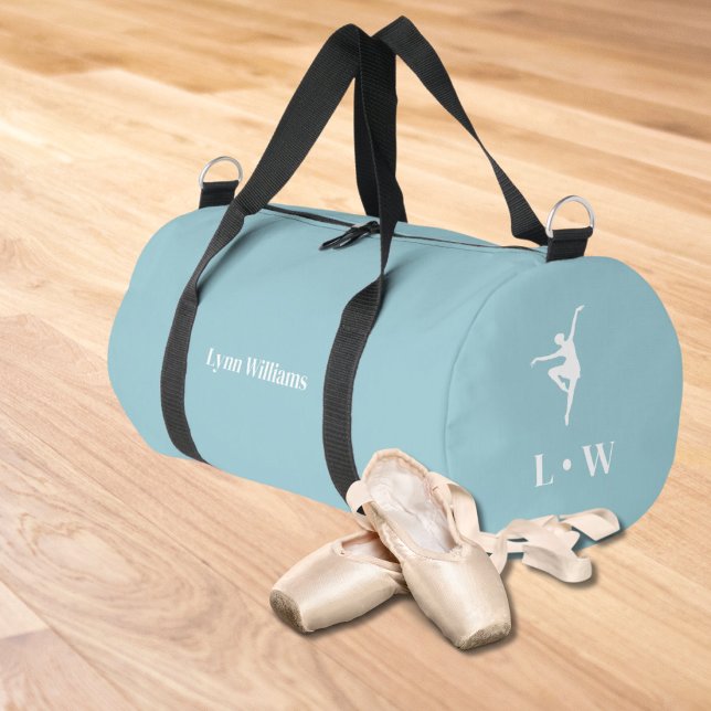 Bolsa de baile | Iniciales azules Nombre Bolsa Duf (Girls Dance Bags)