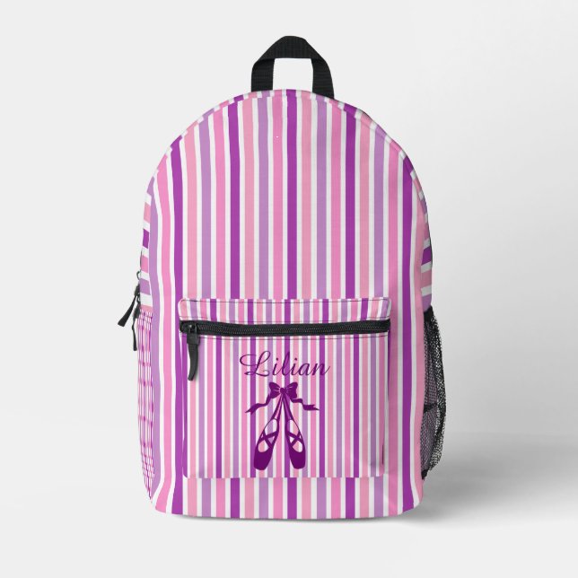 Bolsa de baile personalizada con nombre Morado Bal (Anverso)