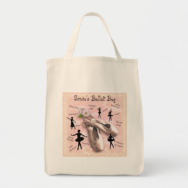 Bolsa de ballet con tu nombre en ella (Frente)
