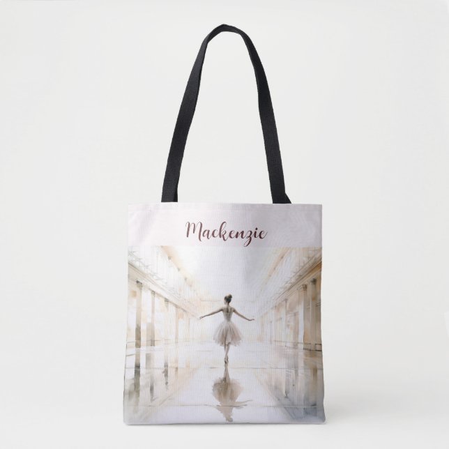 Bolsa de ballet Tote, personalizada con cita (Anverso)