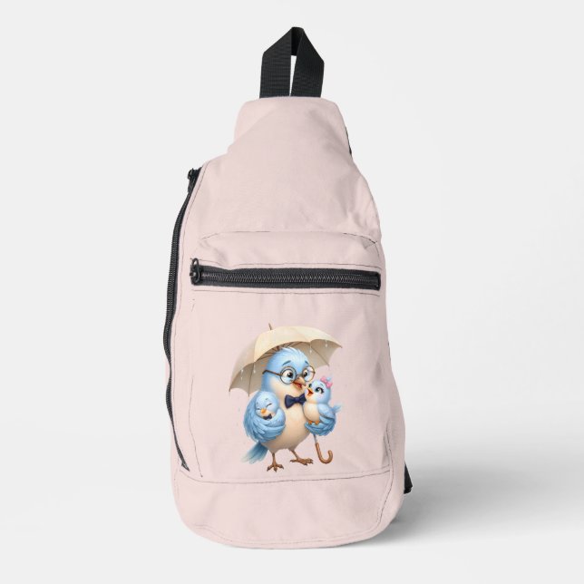 Bolsa de bandolera Padre Pájaro (Anverso)