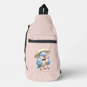 Bolsa de bandolera Padre Pájaro Diseño de Familia