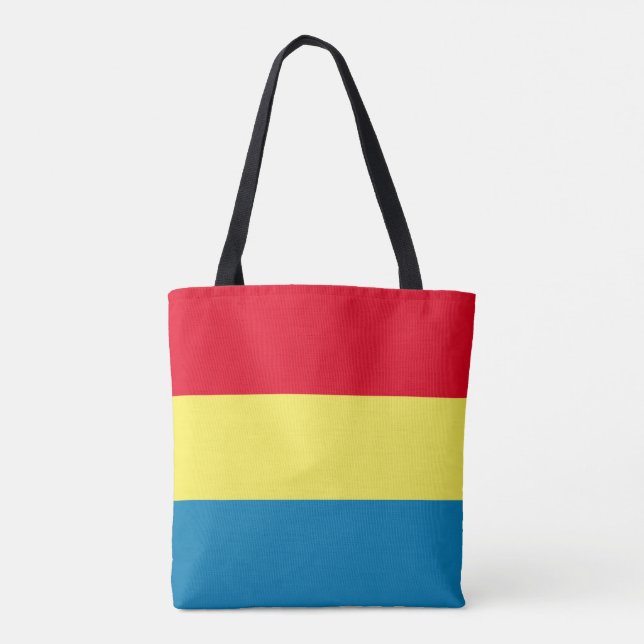 Bolsa de baño azul, amarillo y rojo (Reverso)