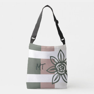 Bolsa de baño cruzada de cuerpo único con flor