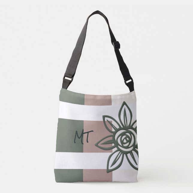 Bolsa de baño cruzada de cuerpo único con flor (Anverso)