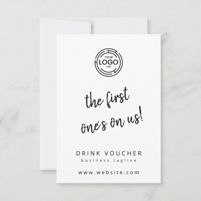 Bolsa De Bebidas Con Tarjeta De Logotipo (Anverso)