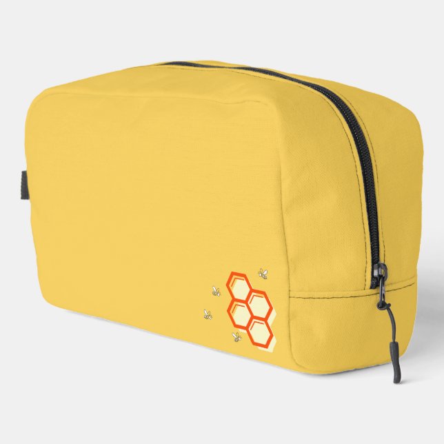 Bolsa de Bee-uty de Honeycomb amarillo retro | Tex (Esquina derecha)