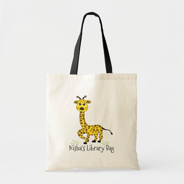 Bolsa de biblioteca de libros para niños con anima (Frente)