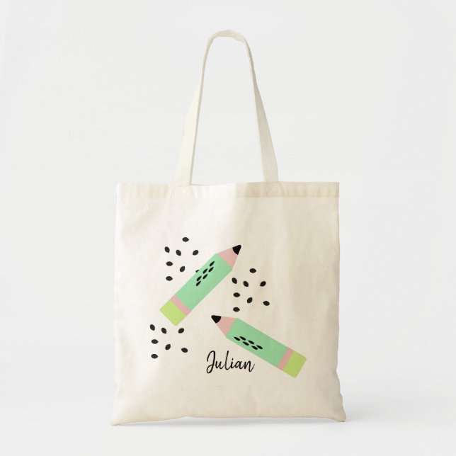 Bolsa de biblioteca para niños semillas de sandía  (Frente)