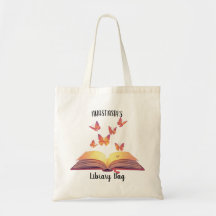 Bolsa de biblioteca personalizada para niña Bolso 