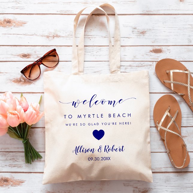 Bolsa de bienvenida boda, Azul marino, Destino del (Subido por el creador)