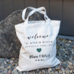 Bolsa de bienvenida boda, Hotel Destination Grey V<br><div class="desc">Rellene esta preciosa bolsa con sus dulces favoritos para dar la bienvenida a su boda.</div>