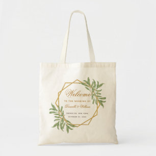 Bolsa de bienvenida boda - Verdor geométrico botán