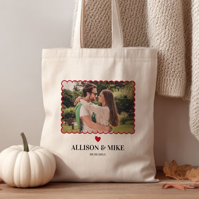 Bolsa de bienvenida de boda con foto de vieira par (Subido por el creador)