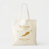 Bolsa de bienvenida de Boda de Anguila, oro