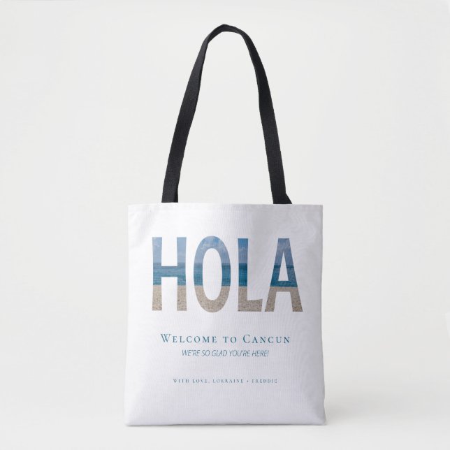 Bolsa de bienvenida de boda de destino de México p (Anverso)