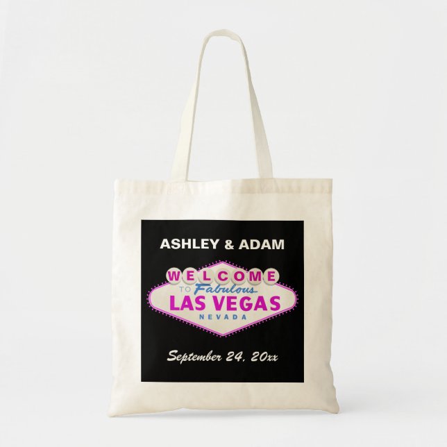 Bolsa de bienvenida de boda de destino de signo de (Frente)