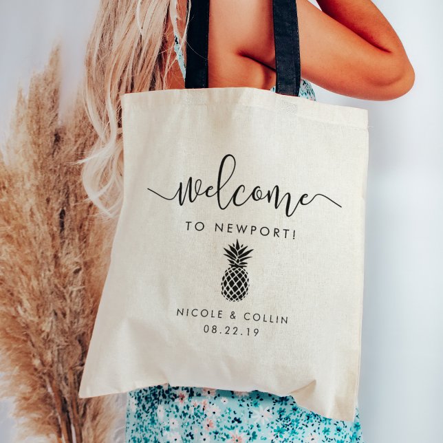 Bolsa de bienvenida de boda de destino | Piña (Subido por el creador)