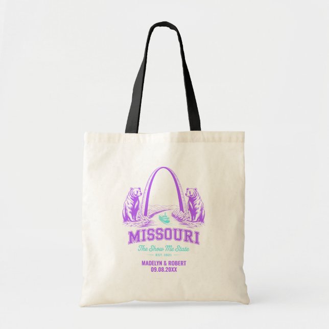 Bolsa de bienvenida de Boda de Misuri, amor estata (Frente)