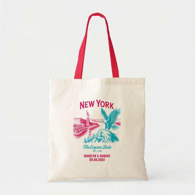 Bolsa de bienvenida de Boda de Nueva York, amor po (Frente)