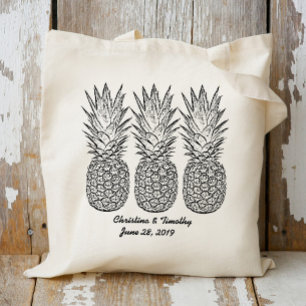 Bolsa de bienvenida de Boda de piña, favor/regalo 