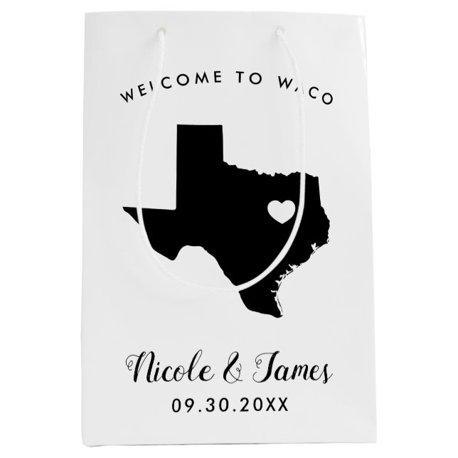 Bolsa de bienvenida de Boda de Texas para invitado (Anverso)