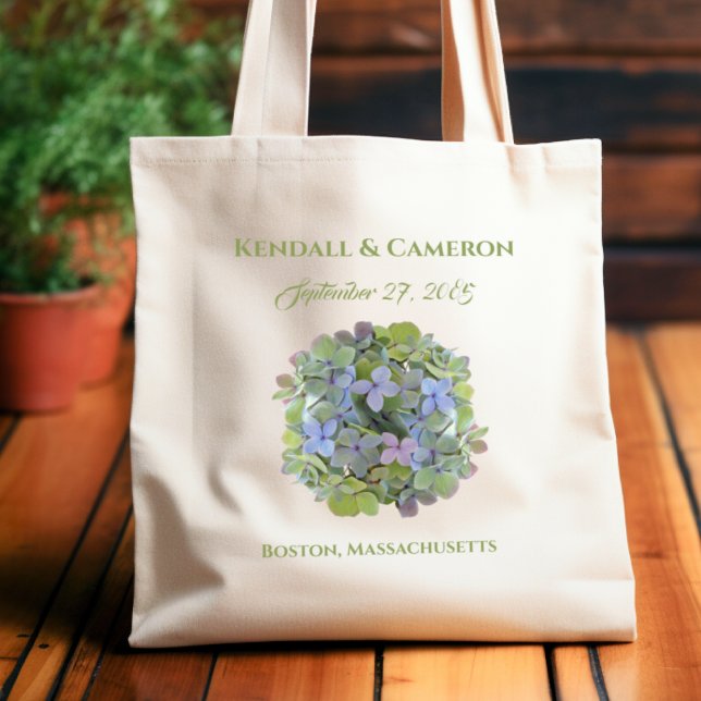 Bolsa de bienvenida de boda Hortensia verde primav (Subido por el creador)