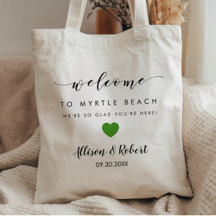 Bolsa de bienvenida de boda para hotel de destino,