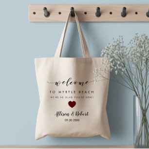 Bolsa de bienvenida de boda para hotel destino Bor