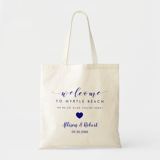 Bolsa de bienvenida de boda para regalos de destin (Frente)